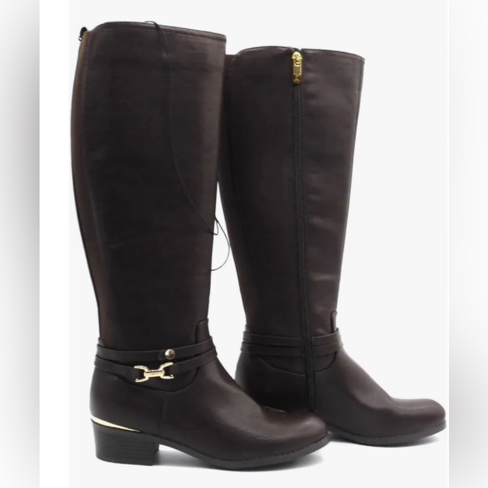LIZ CLAIBORNE WOMEN'S TOWNSEND BLACK RIDING BOOTS US SIZE 6.5M NWOB